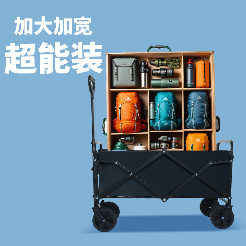 Outdoor camping cart folding camping cart for home grocery shopping express folding trolley convenient lightweight camping cart