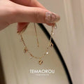Heart-shaped tassel zircon bracelet - 2024 new arrival: lightweight luxury, unique, exquisite, and high-end jewelry for women