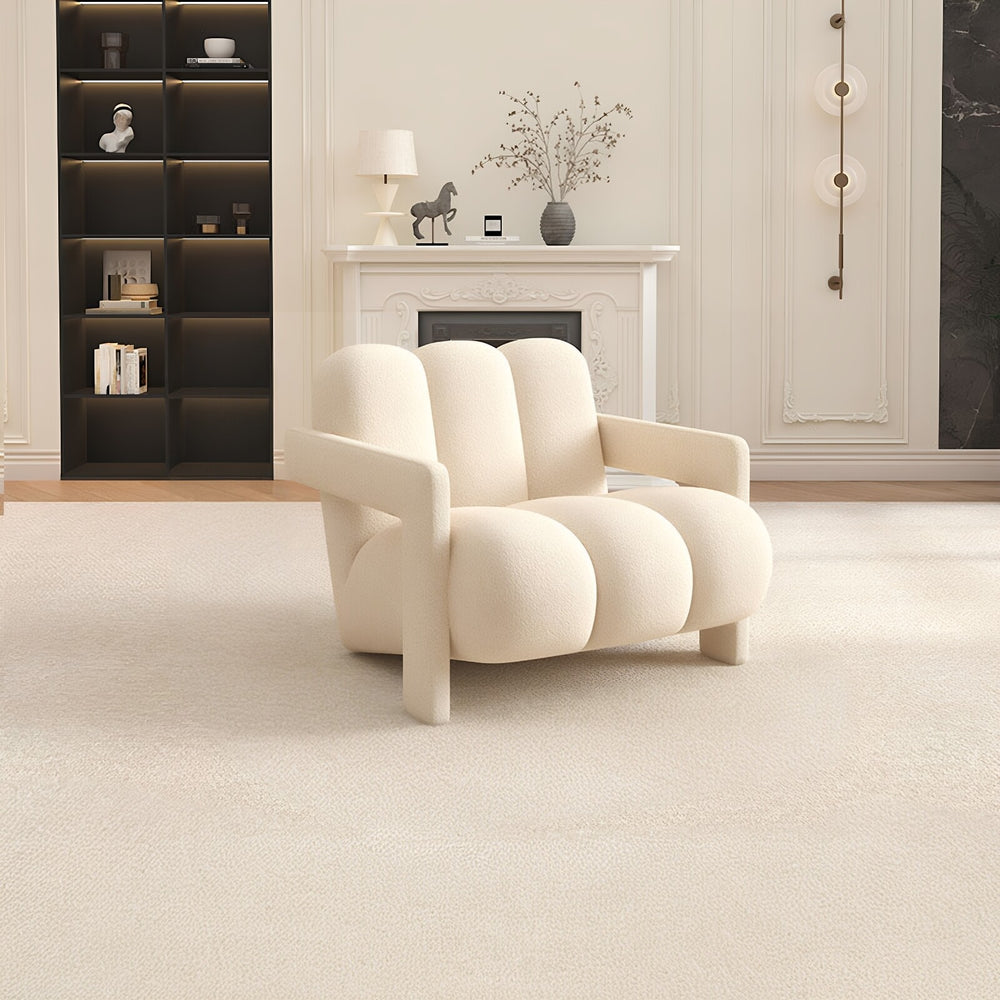 French cream style casual sofa designer cashmere living room lazy sofa chair hotel b&b hotel coffee table