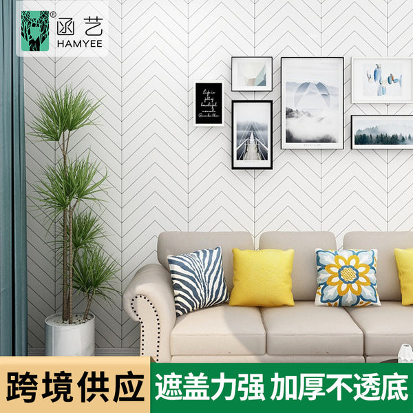 Thickened impervious self-adhesive wallpaper Cross-border  self-adhesive European wallpaper Bedroom cabinet furniture renovation sticker