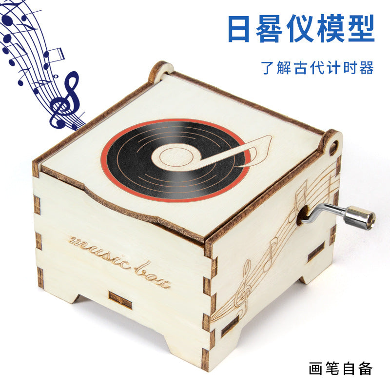Processing custom science small experiment DIY hand crank music box children's toy material teaching aid set source factory