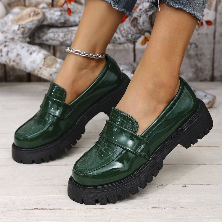 new black british style loafers, chunky sole single shoes, spring/autumn retro slip-ons, plus size, export quality