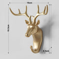 European-style decorative wall hooks - super strong adhesive, no-drill door back hooks, multi-purpose deer head hooks for hanging clothes