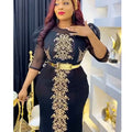 European and american clothing african     christmas hot-selling rhinestone party dress
