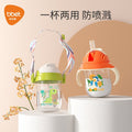 Big kids' tritan sippy cup - durable, drop-resistant bottle for ages 1-3+ - wide-neck straw cup for children
