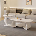 Coffee table cream style slate coffee table oval coffee table for home living room small apartment simple modern