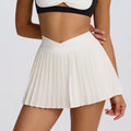 casual pleated skirt breathable fake two-piece quick-drying fashion tape running sports high waist fitness short skirt tennis skirt