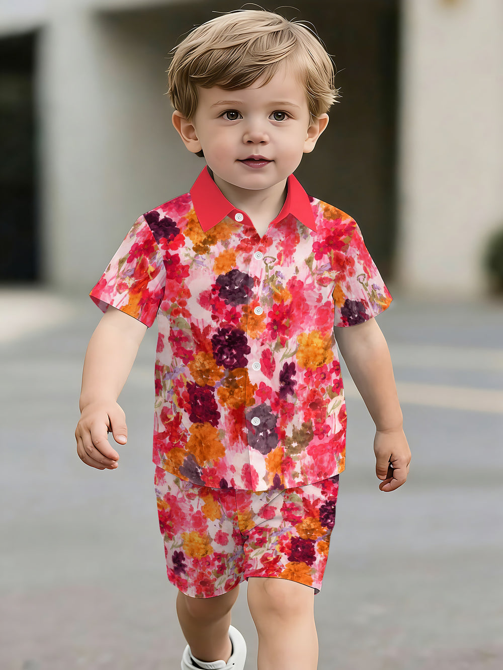 hot-selling children's short-sleeved shirt set, casual shirt set, summer simple stripes, dropshipping available