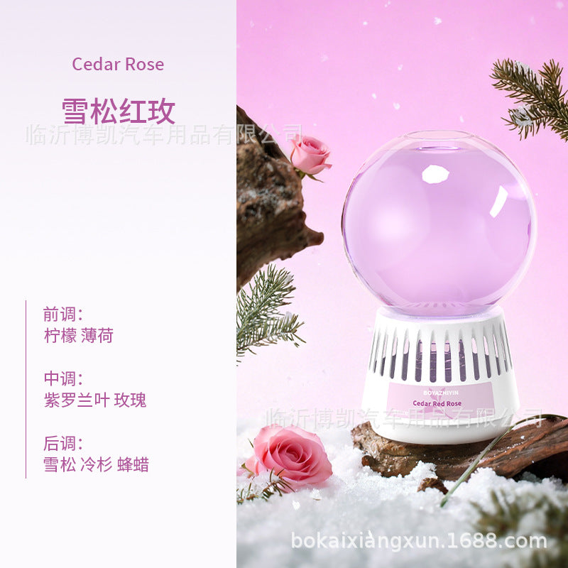 Inverted aromatherapy crystal ball air freshener - creative indoor scent diffuser for bathroom odor elimination and toilet deodorizer
