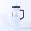 New arrival high-looking ice cup 304 stainless steel ice cup personalized coffee double drinking straw thermos cup wholesale