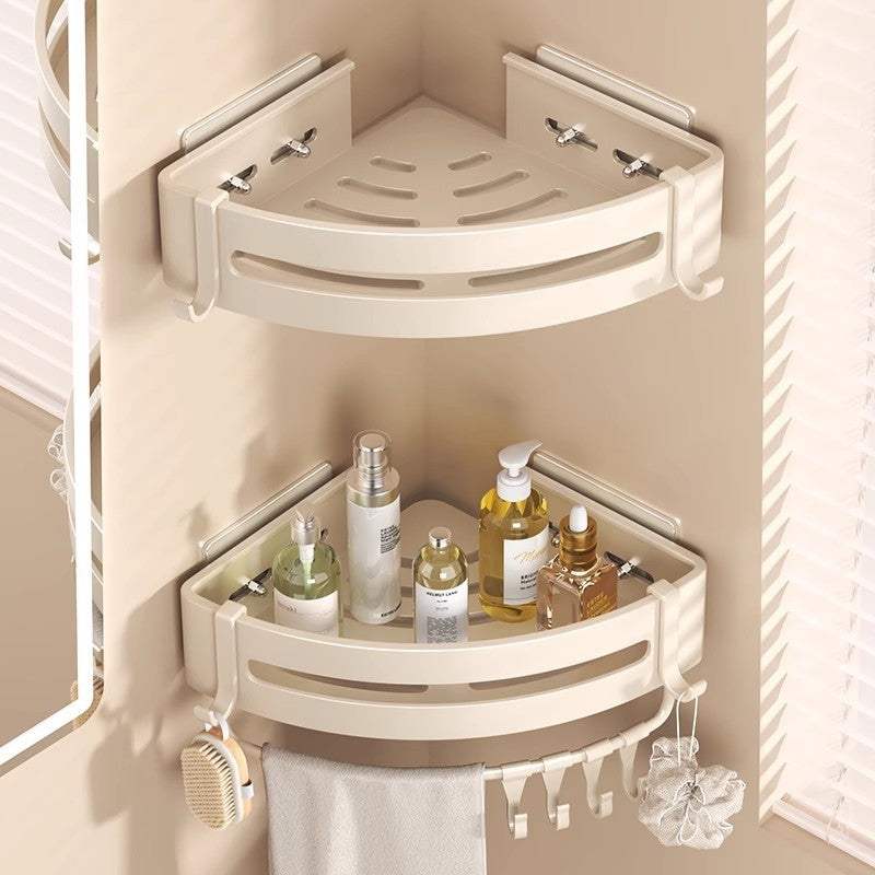 White bathroom shelf No punching toilet toilet toilet wall storage rack wall hanging cream wind