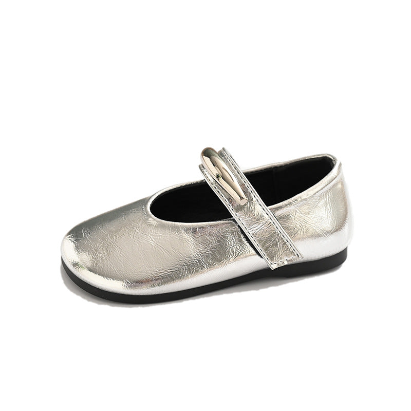 ins British small leather shoes 2025 spring and autumn new Korean version of girls' small fragrant style princess shoes little girl with skirt