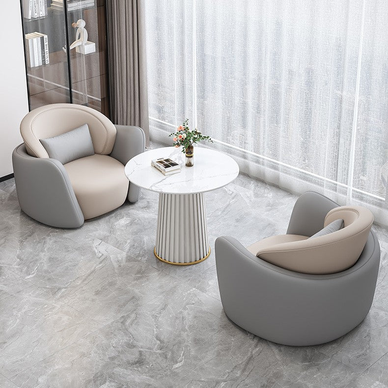 Sales office reception and negotiation rest area sofa chair office business reception and reception three-slot negotiation table and chair combination