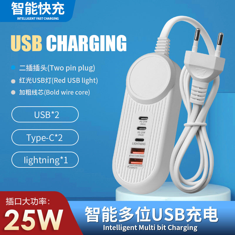 110v usb fast charging power strip - us plug, 5 usb ports, travel adapter for vietnam, southeast asia, thailand, taiwan, and the united states
