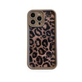 Brown apple 16pro leopard print mobile phone case iphone11/13 short lanyard protective cover xr apple 16 mobile phone case
