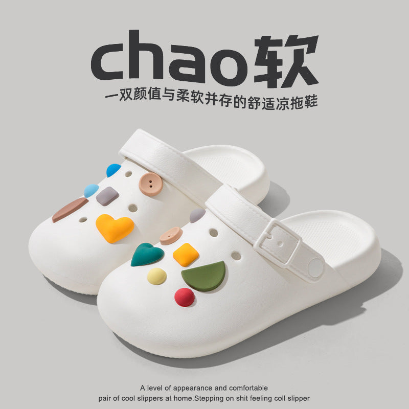 Women's clogs - new outdoor/indoor anti-slip thick-soled slippers for couples - summer comfort