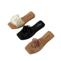 2024 summer new arrival: women's square-toe fashion sandals & slippers - casual, stylish, with bow detail, perfect for outdoor wear