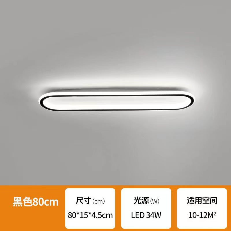 Led linear corridor aisle light - modern minimalist nordic style - ceiling mounted for stairways, balconies, entryways, and closets
