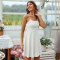 european and american women's clothing: fresh & sweet cinched-waist cami mini dress, a-line swing dress