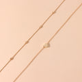 European and american cross-border jewelry: minimalist heart layered choker necklace - trendy, versatile, and chic heart pendant necklace for women
