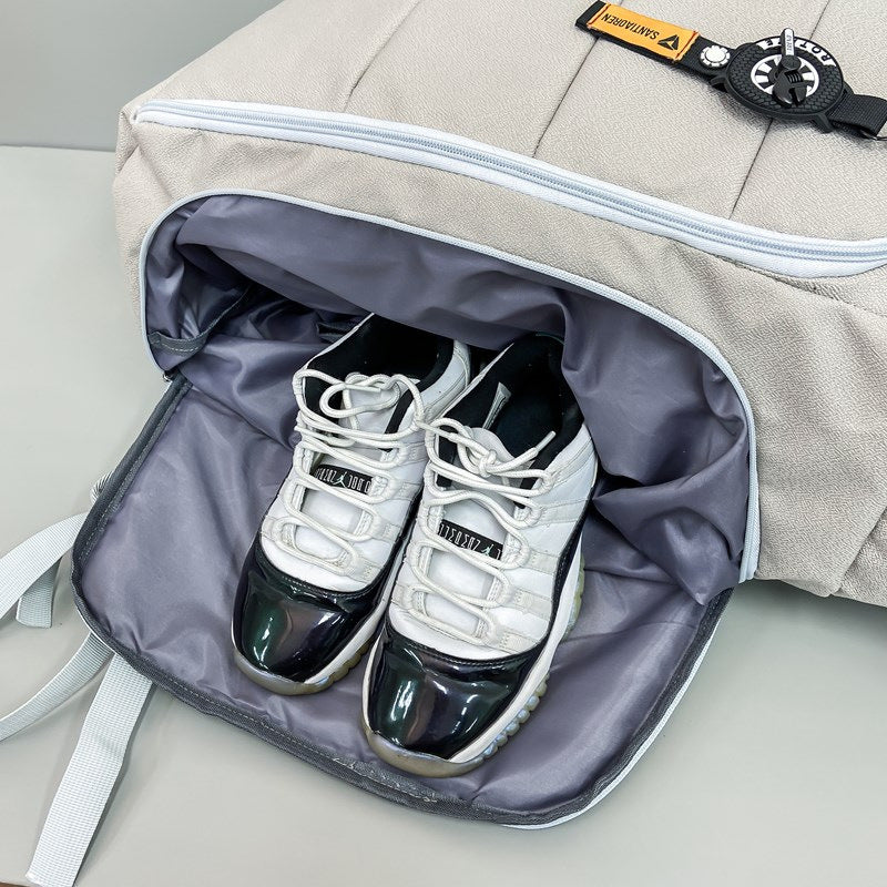 Cross-border outdoor travel backpack men's large-capacity mountaineering hiking sports backpack with shoe compartment casual simple backpack