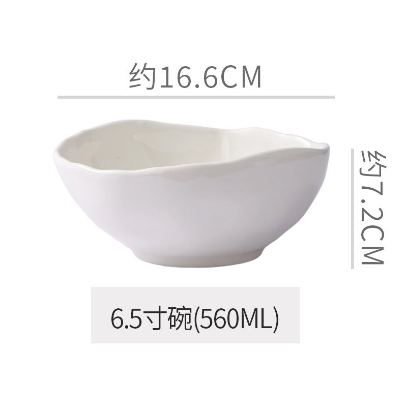 Creative ceramic special-shaped bowls, plates and tableware combination stylishclassy sense kiln-turned ceramic plate western food steak plate