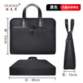 Large capacity zippered business briefcase - waterproof, stylish laptop bag, document organizer for meetings & conferences - custom logo available