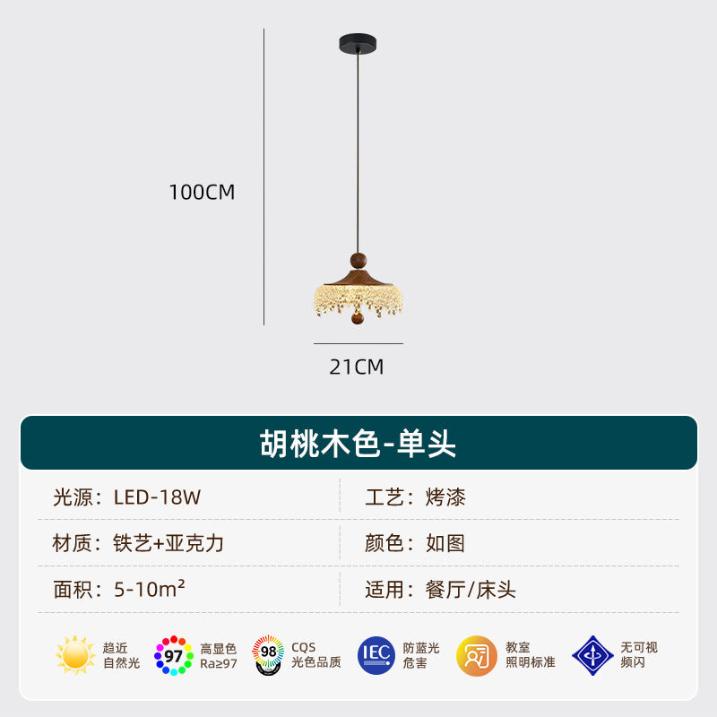 Medieval style walnut crystal flow chandelier retrofrenchaccessible luxury bar log b&b tea room living room restaurant
