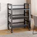 Kitchen shelf storage rack floor-standing multi-layer movable storage rack multi-functional punch-free storage rack thickened shelf