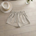 fashion  summer new striped sleeveless top + shorts set - commute & casual two-piece outfit