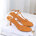 Women's sandals 2024 new summer trendy stiletto heel single strap high heel sandals sexy open toe korean style