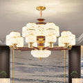 New chinoiserie duplex large chandelier all copper solid wood house living room lamp new arrival chinese style restaurant lamp