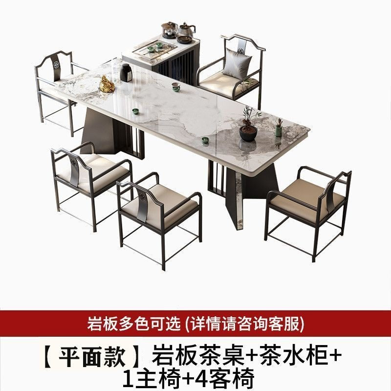 New chinoiserie luxury stone slate tea table table modern tea table and chair combination casualaccessible luxury office large board table tea making table
