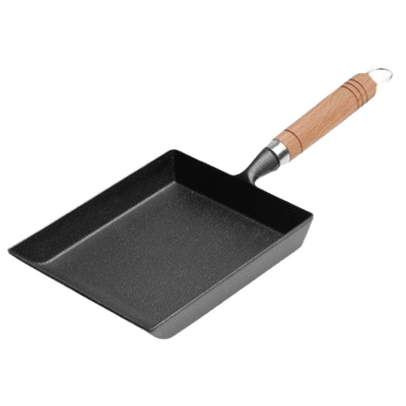 Cast iron uncoated thickened tamarind frying pan Japanese egg roll pan Square frying pan Non-stick pan Universal
