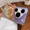 Ombre gradient case for huawei p90 pro, crystal clear ice mist magnetic orange soda mate 80 protective cover