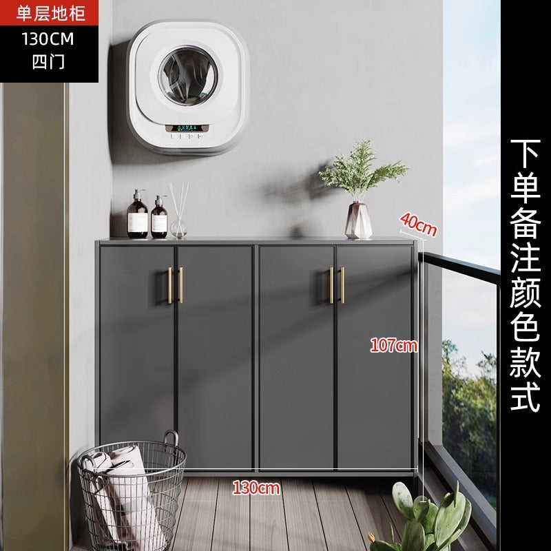 Space Aluminum Balcony Locker Sunscreen Wardrobe Large Capacity Cabinet Sundries Storage Cabinet Locker Shoe Cabinet Side Cabinet