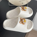 Rotate bear slippers women's eva thick solesummeroutwearcute indoor home bathroom non-slip deodorizing filter one-piece sandals