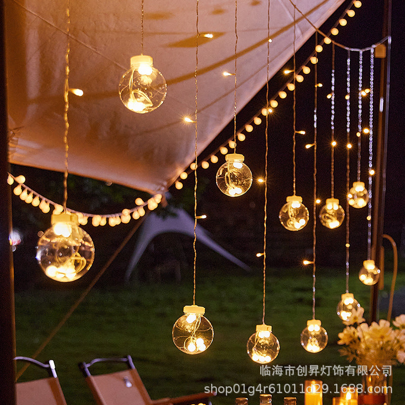 LED star lights flashing lights string gypsy stars birthday scene camping decoration room interior layout ambient lights