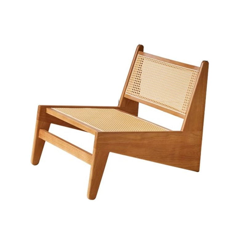 Rattan chandigarh kangaroo chair retro solid wood wabi-sabi b&b design single sofa small apartment lounge chair casual