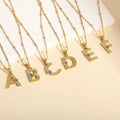 European and american stainless steel 26 english alphabet necklace - minimalist small pendant for female students, couples, and best friends - o-chain - cross-border