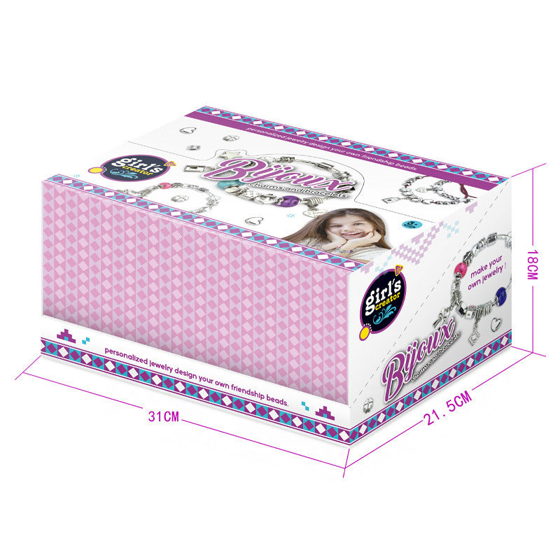 Cross-border  girl DIY bracelet beaded toy creative jewelry 6-12 year old girl bracelet beaded gift box