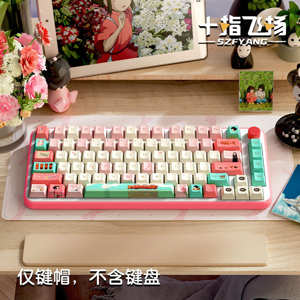Spirited Away original keycap, original highly personalized customized pbt sublimation mechanical keyboard cap