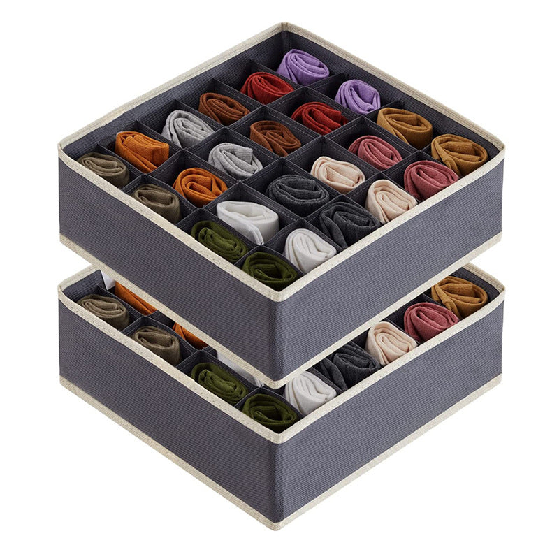 Cross-border drawer storage box 4-piece set foldable wardrobe large bedroom storage box, socks and underwear finishing box