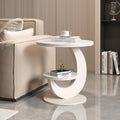 Sofa side table small coffee table living room modern italianaccessible luxury slate double layer round table corner table creative side table new arrival