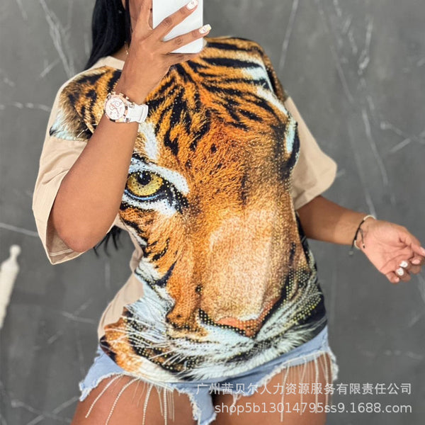 2023   explosion European beautiful women's white lace jacquard short-sleeved casual shirt
