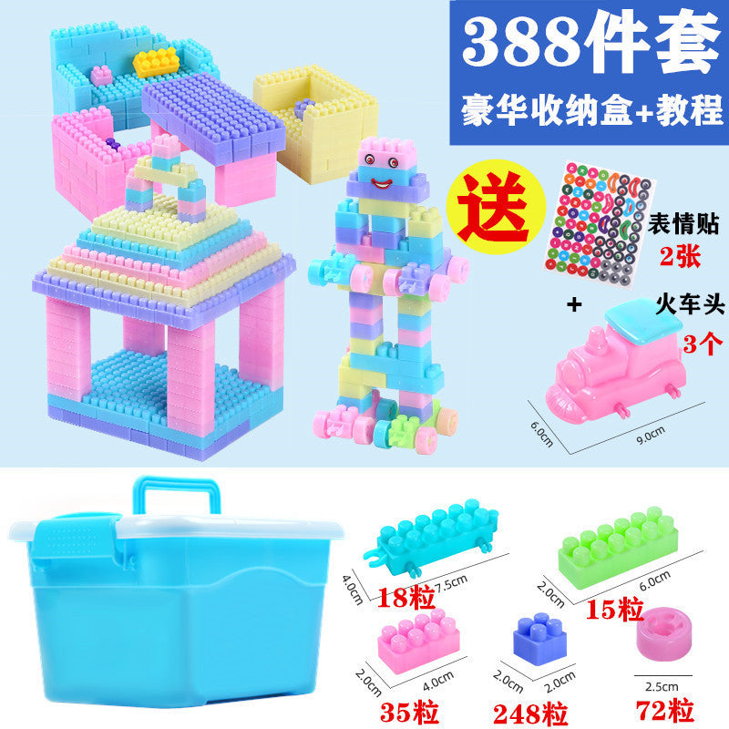 Children's building block toys for boys, large particle loose assembly, 3 to 6 years old, three-dimensional puzzle, intellectual development, brain training