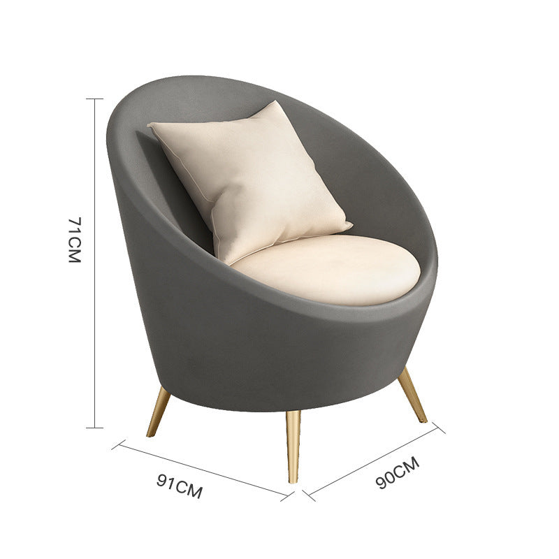 Nordic single sofa - ideal for clothing stores, beauty salons, hotel lounges, and small apartments - curved accent chair for home use