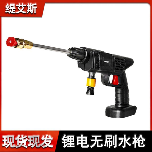 高压锂电洗车水枪 便携式无线洗车喷水器全套充电式洗车工具