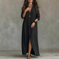 women's summer maxi dress - cross-border european & american style - elegant, chic, solid color dress