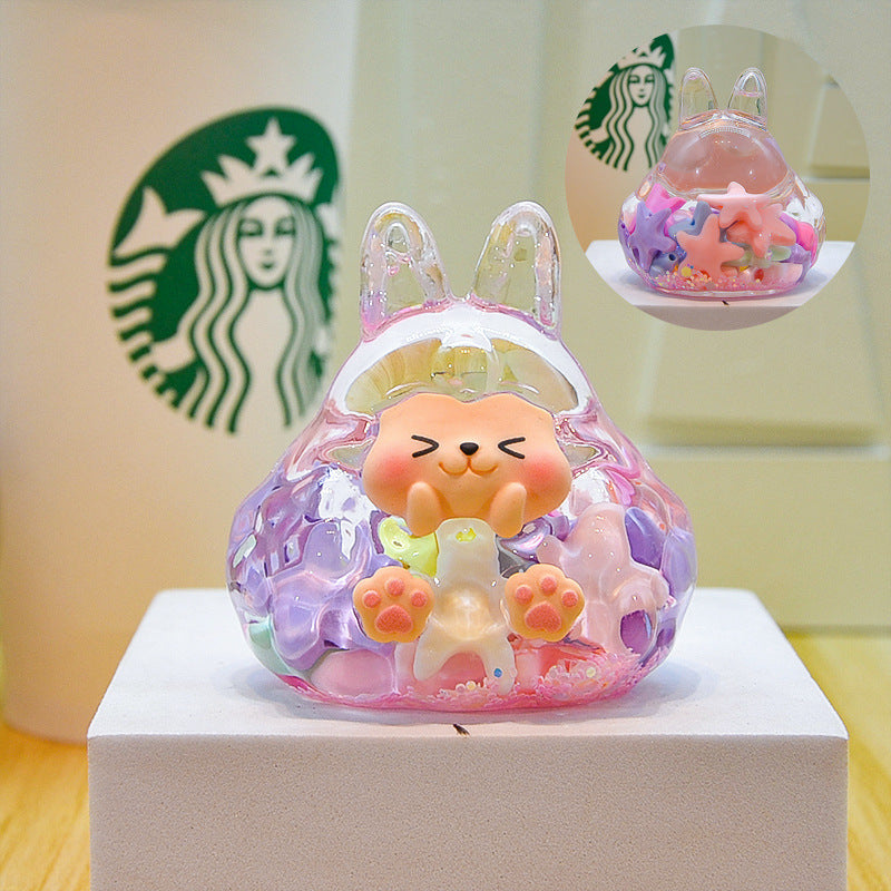 oversized three-dimensional quicksand KIKI shopping mall blind box figure desktop ornament car pendant DIY jewelry accessories